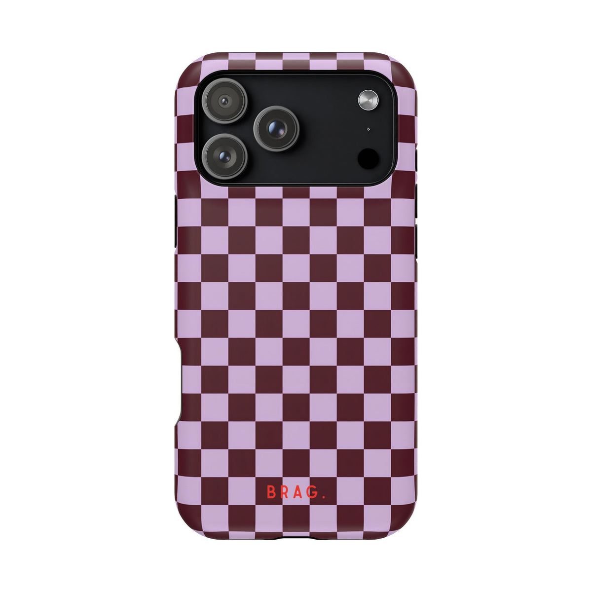 Cherry Check Magnetic Impact-Resistant Phone Case