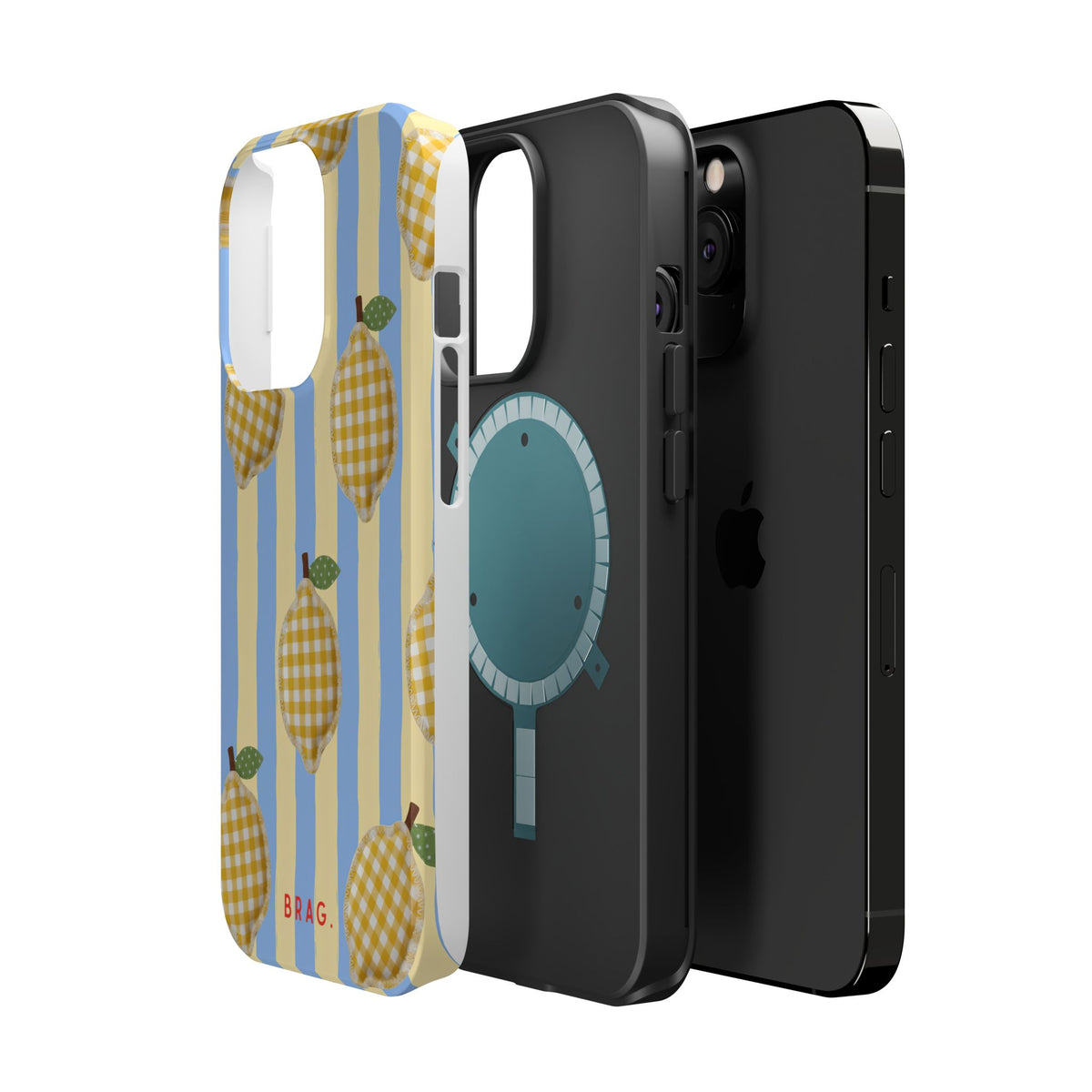 Lemon checks Magnetic Impact-Resistant Phone Case