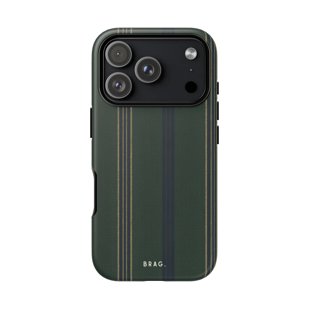 Olive Pinstripe Tough Phone Case – Shockproof Protective iPhone Cover