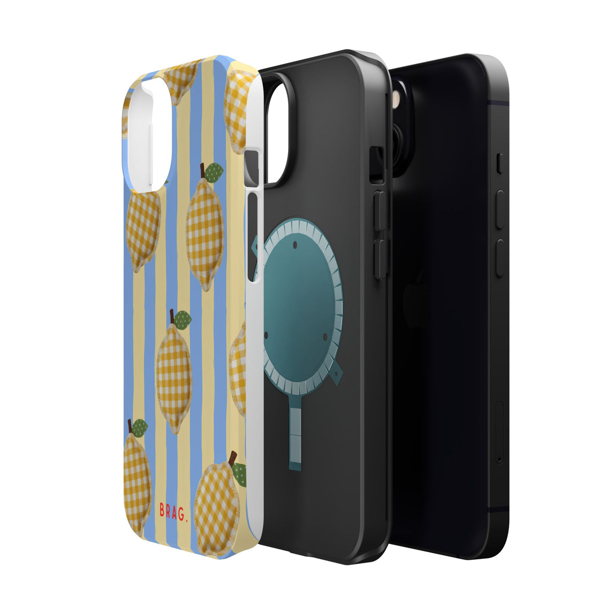 Lemon checks Magnetic Impact-Resistant Phone Case