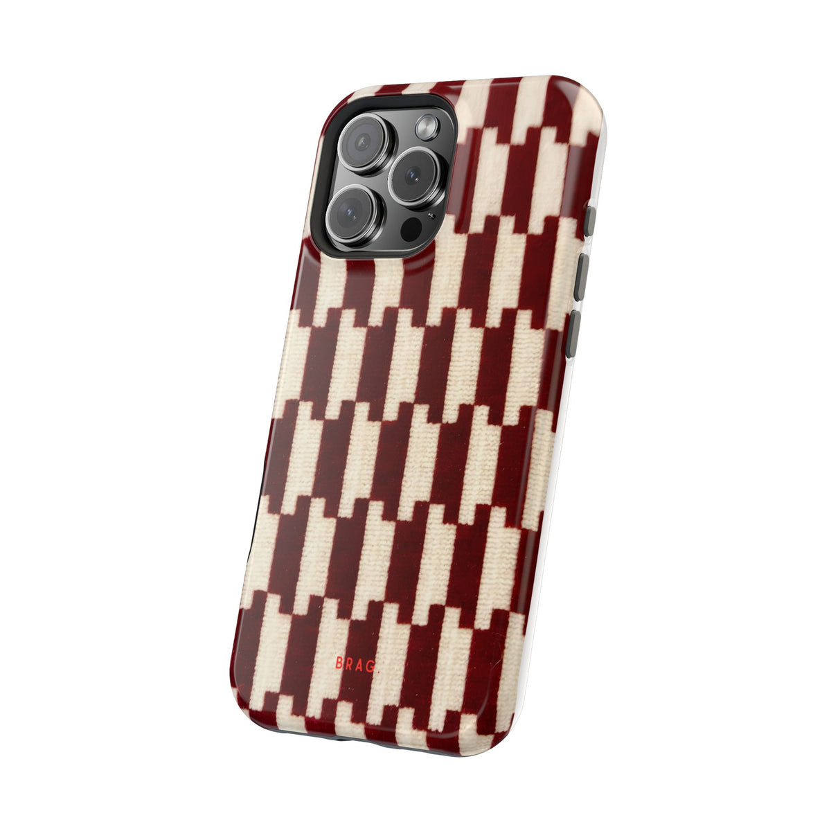 Wine & Cream Magnetic Impact-Resistant Phone Case