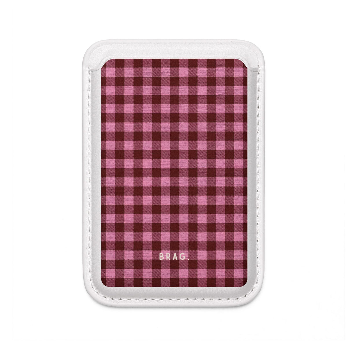 Club Check MagSafe Vegan Wallet — Slim Phone Card Holder