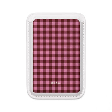 Club Check MagSafe Vegan Wallet — Slim Phone Card Holder