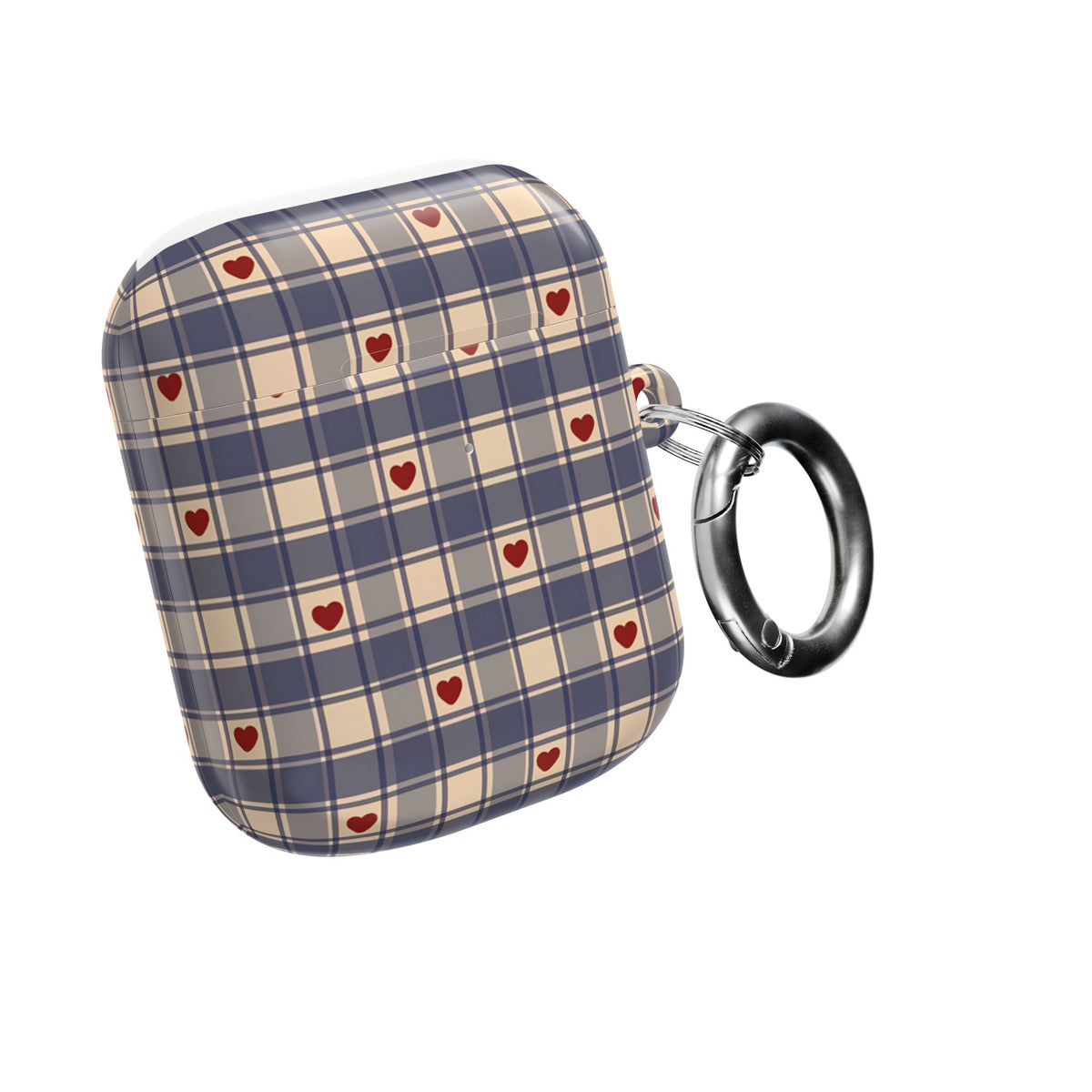 Heart Plaid AirPod Case – Slim Protective Charging Case