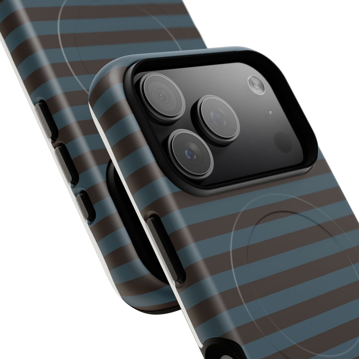 Seaside Stripe MagSafe Tough Phone Case — Magnetic Protective Cover
