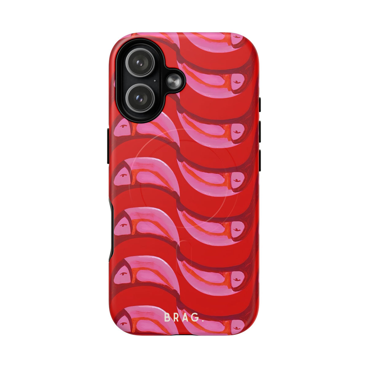 Pink Current MagSafe Tough Phone Case — Magnetic Protective Cover