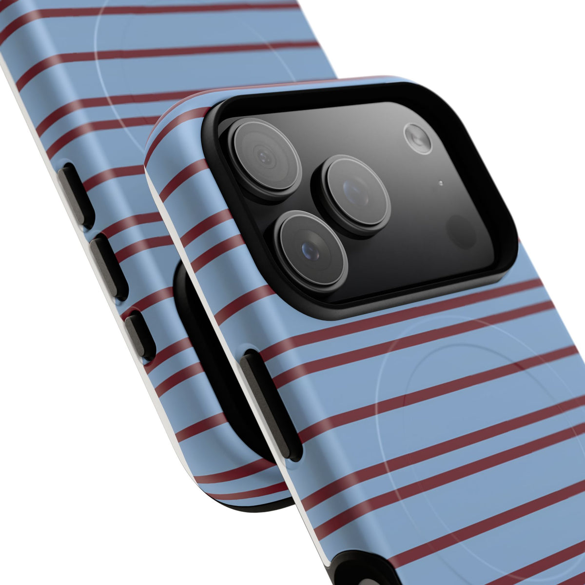 Nautical Stripe MagSafe Tough Phone Case — Magnetic Protective Cover