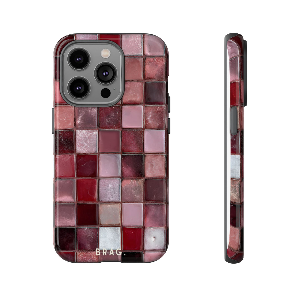 Cherry Tile Tough Phone Case – Shockproof Protective iPhone Cover