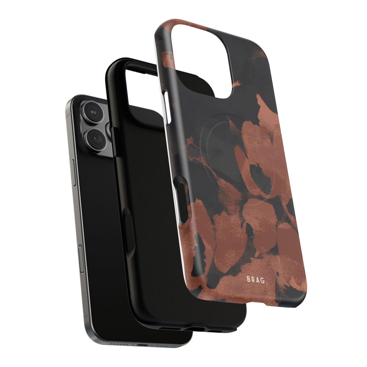 Terracotta Bloom MagSafe Tough Phone Case — Magnetic Protective Cover