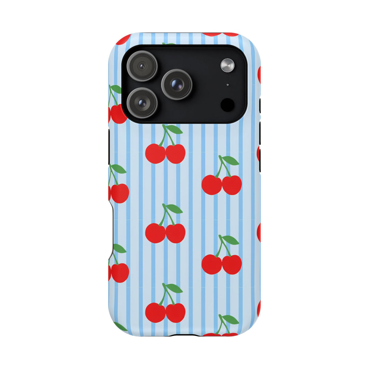 Sunday Market Magnetic Impact Phone Case — Blue Stripe Retro Design