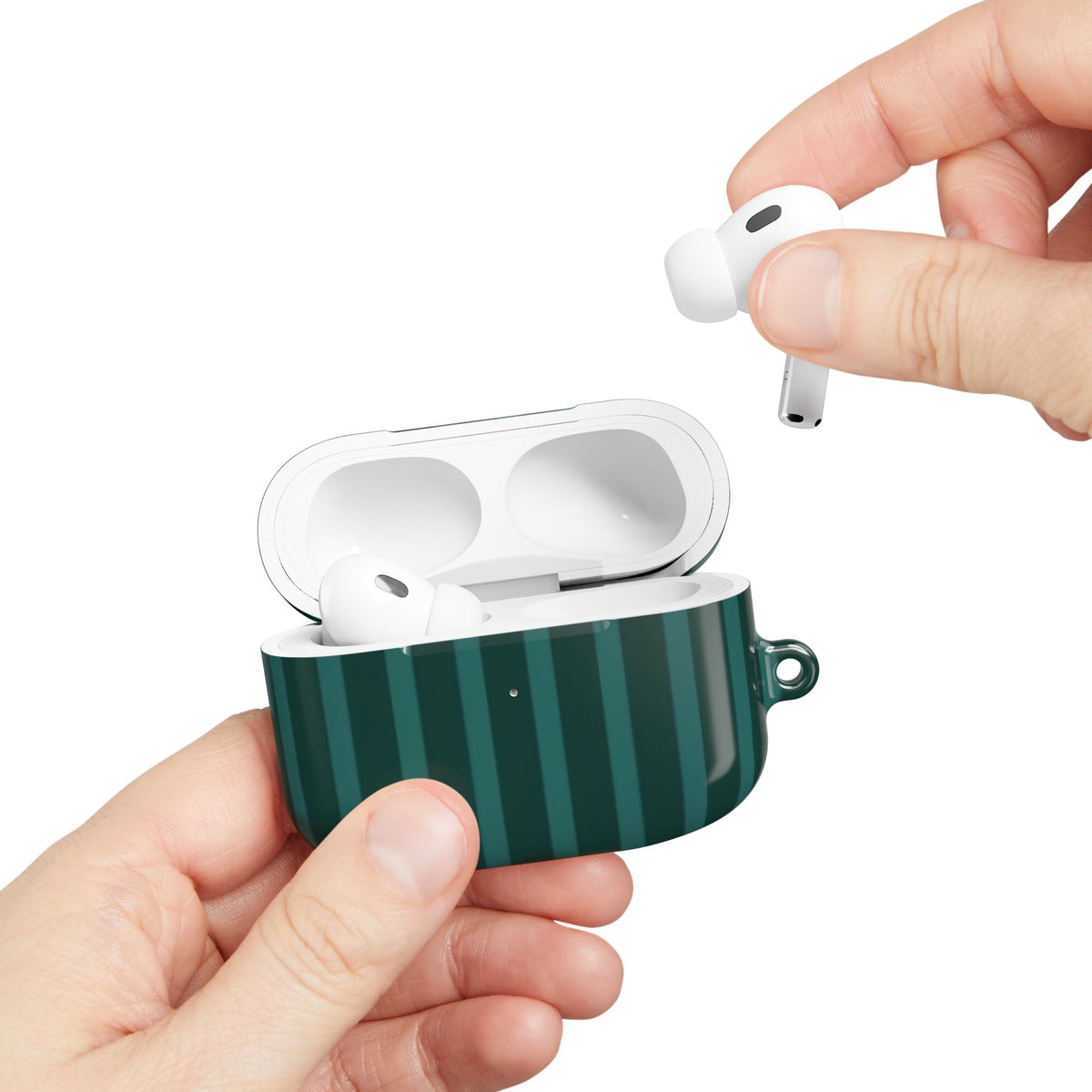 Forest Stripe AirPod Case – Slim Protective Charging Case