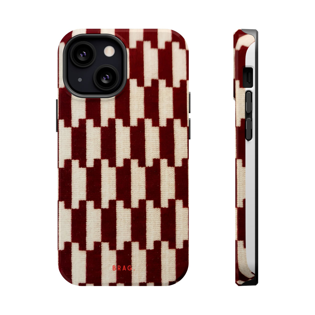 Wine & Cream Magnetic Impact-Resistant Phone Case