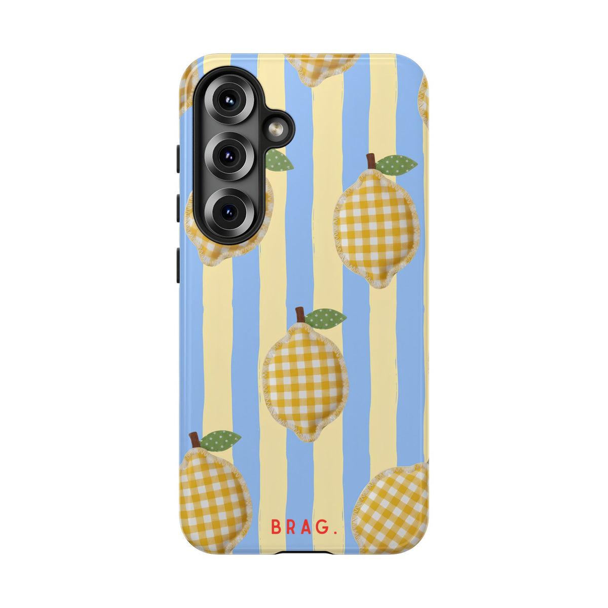 Lemon Checks Tough Phone Case – Shockproof Protective iPhone Cover