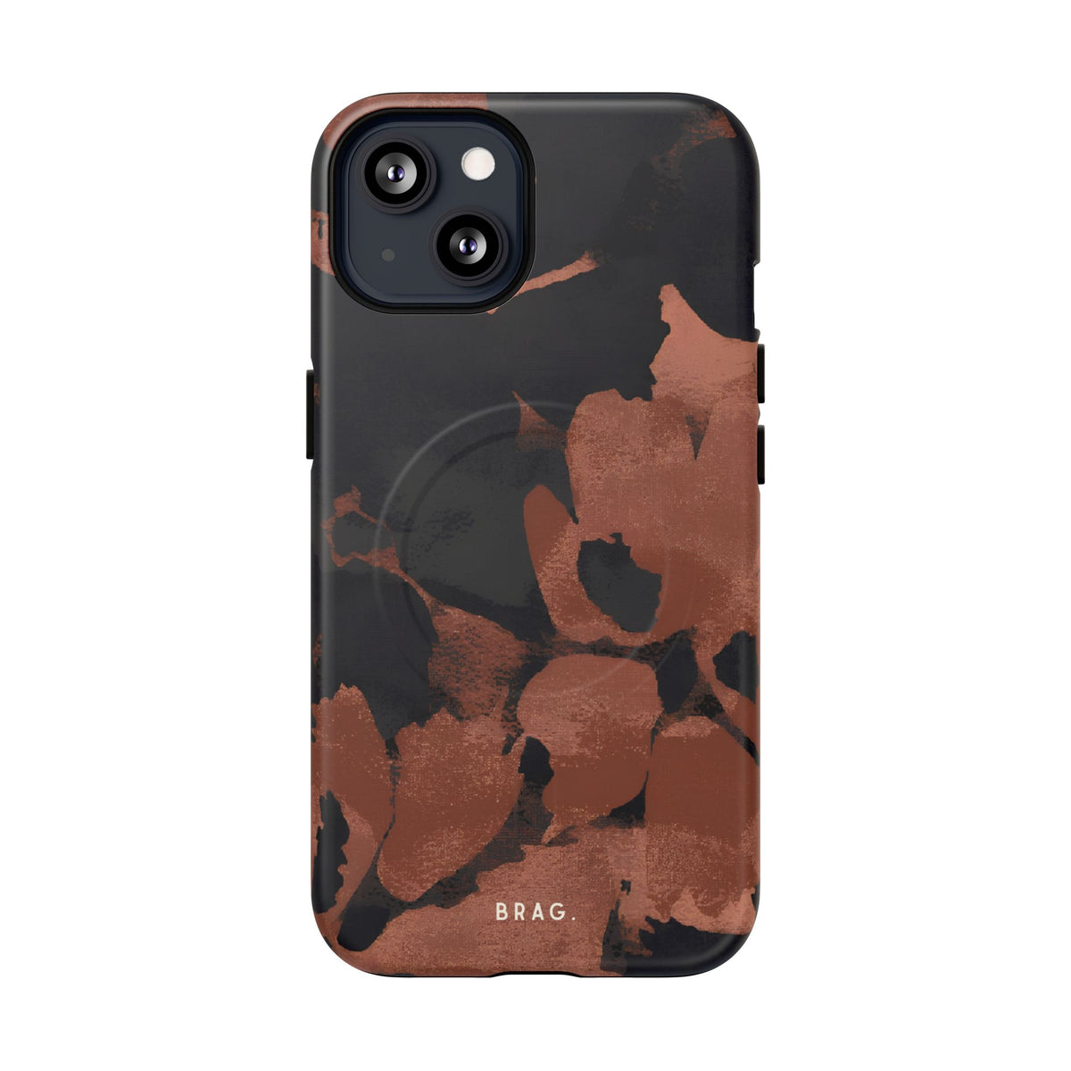 Terracotta Bloom MagSafe Tough Phone Case — Magnetic Protective Cover