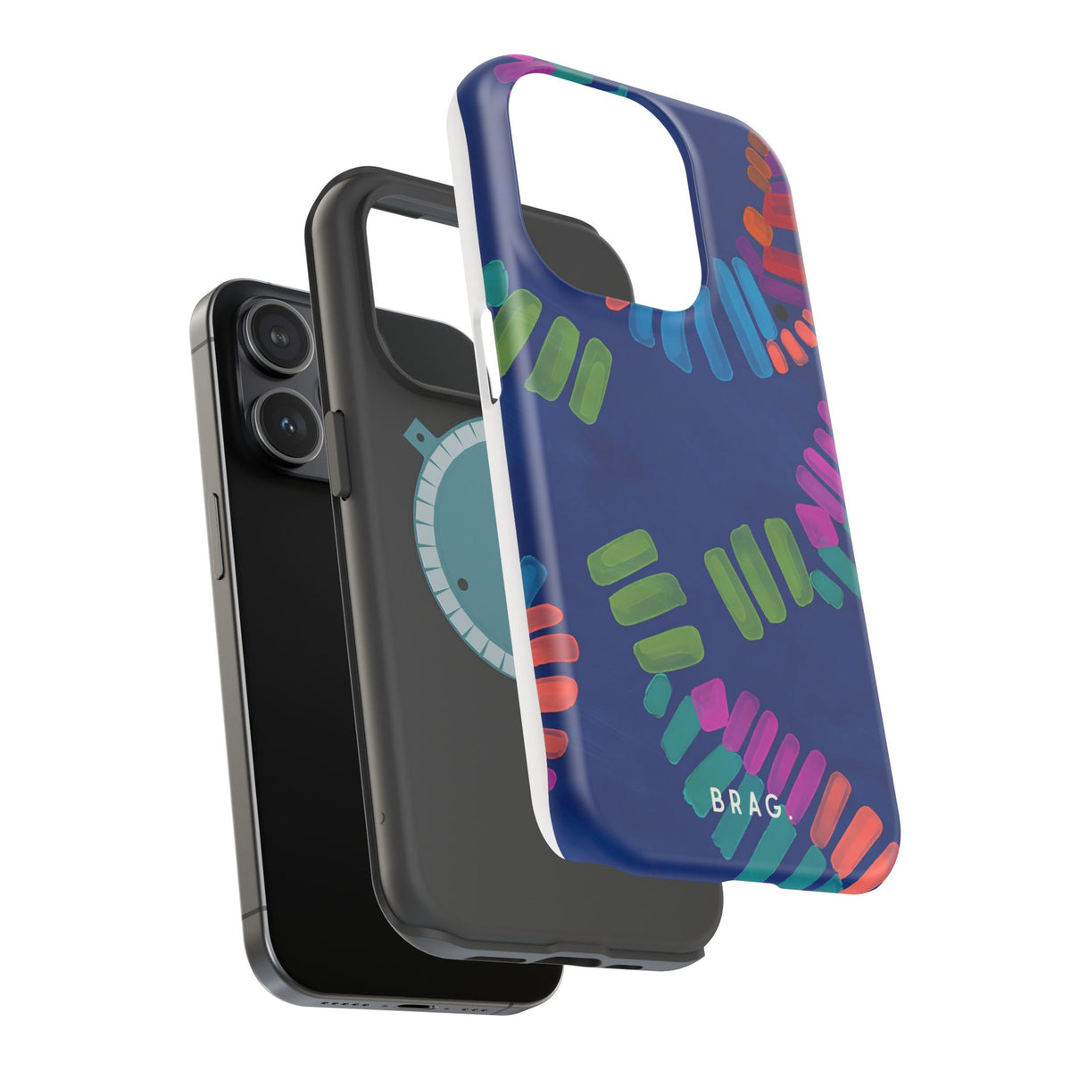 Blue Palm Magnetic Impact-Resistant Phone Case