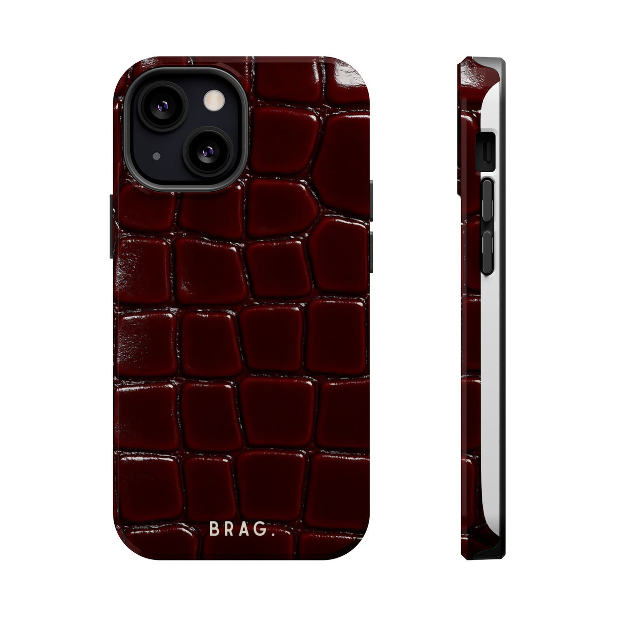 Cherry Leather Magnetic Impact-Resistant Phone Case