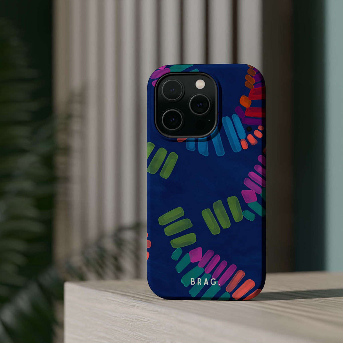 Blue Palm Magnetic Impact-Resistant Phone Case