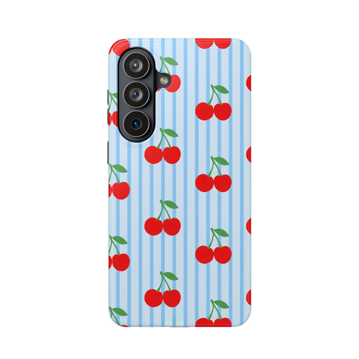 Sunday Market Magnetic Impact Phone Case — Blue Stripe Retro Design