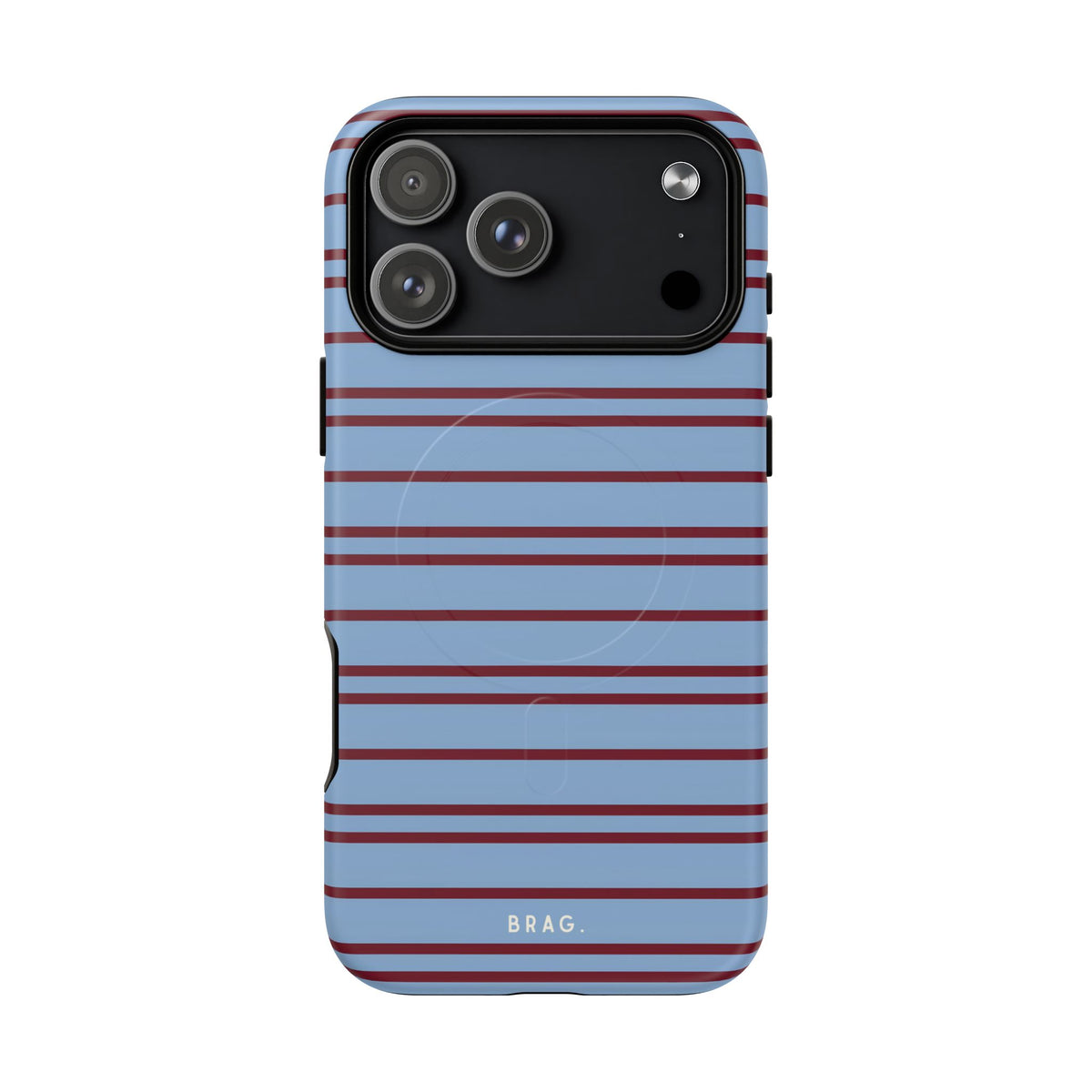 Nautical Stripe MagSafe Tough Phone Case — Magnetic Protective Cover
