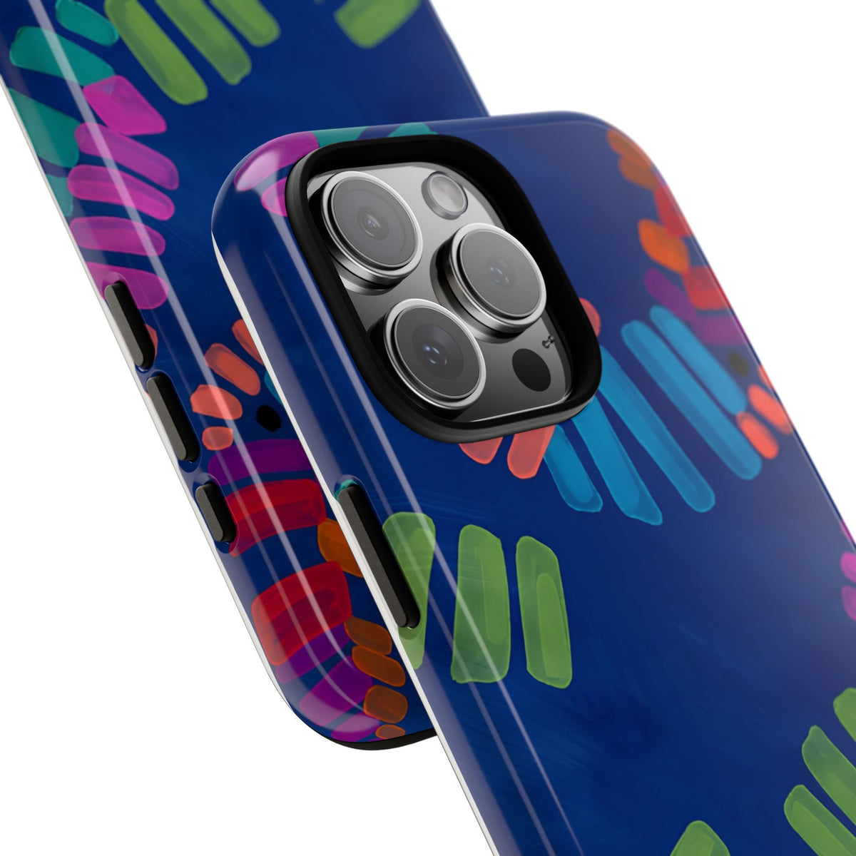 Blue Palm Tough Phone Case – Shockproof Protective iPhone Cover