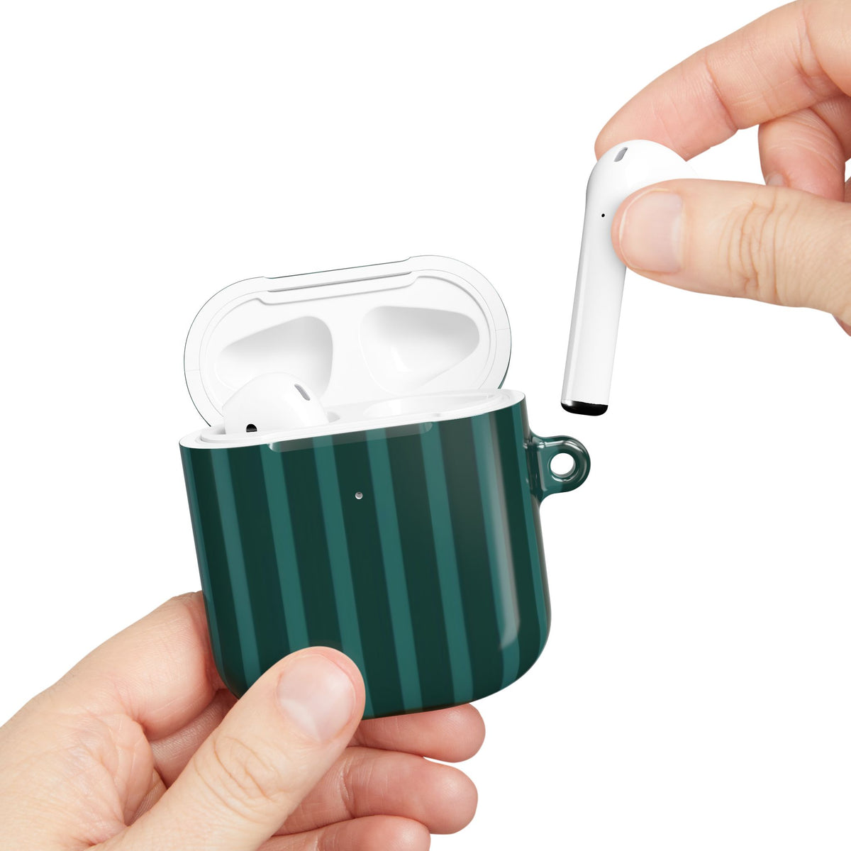 Forest Stripe AirPod Case – Slim Protective Charging Case
