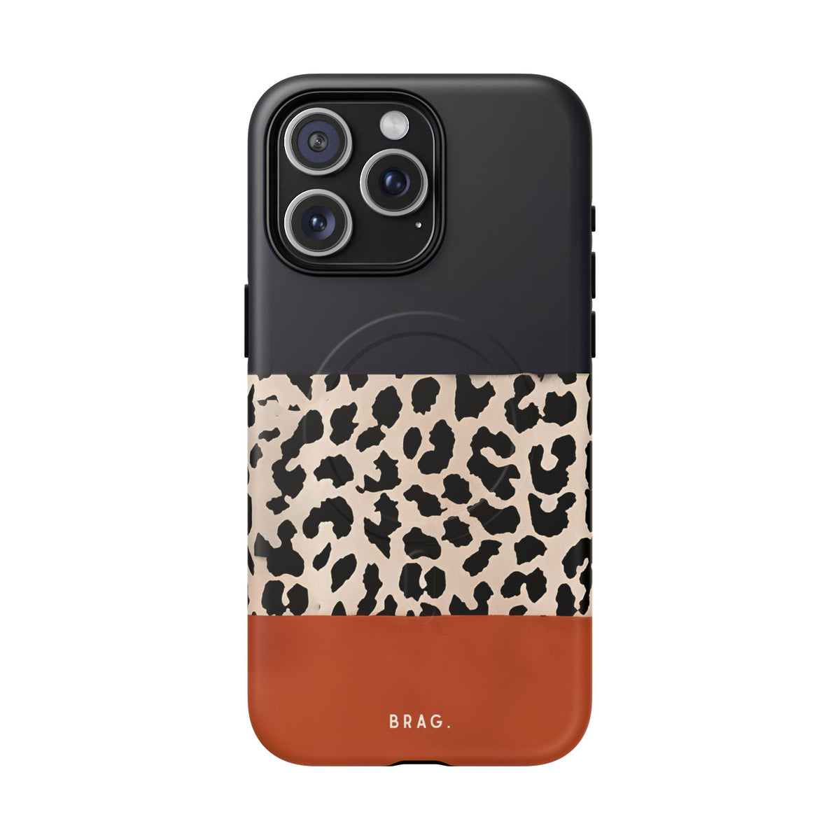 Leopard Block MagSafe Tough Phone Case — Magnetic Protective Cover