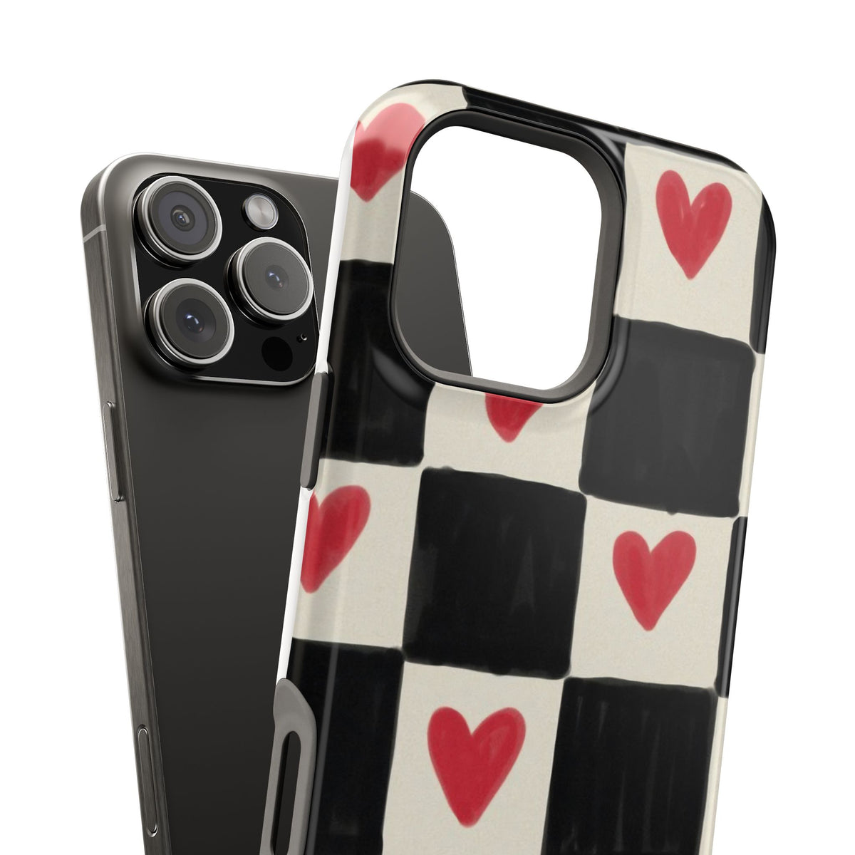Heart Check Magnetic Impact-Resistant Phone Case