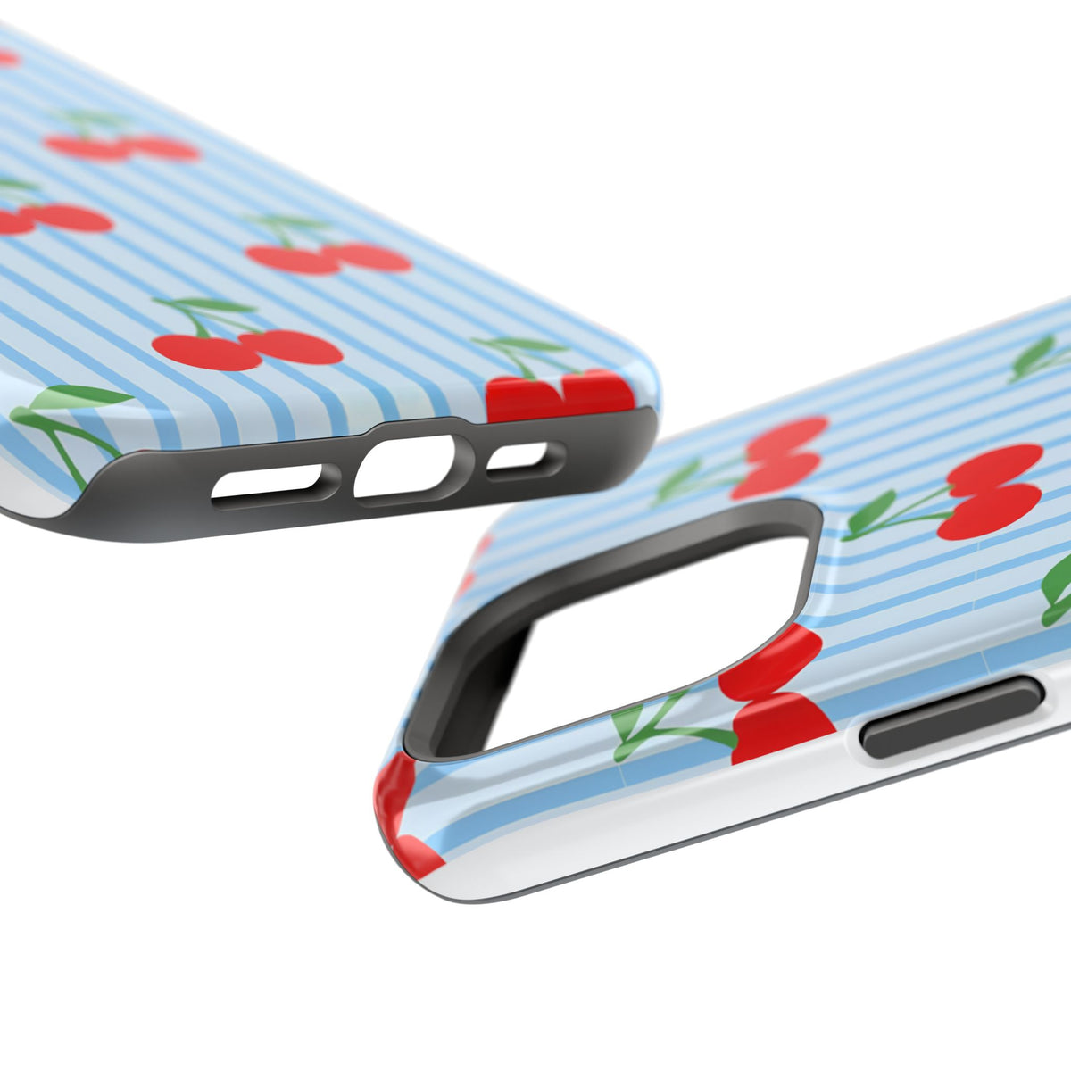 Sunday Market Magnetic Impact Phone Case — Blue Stripe Retro Design