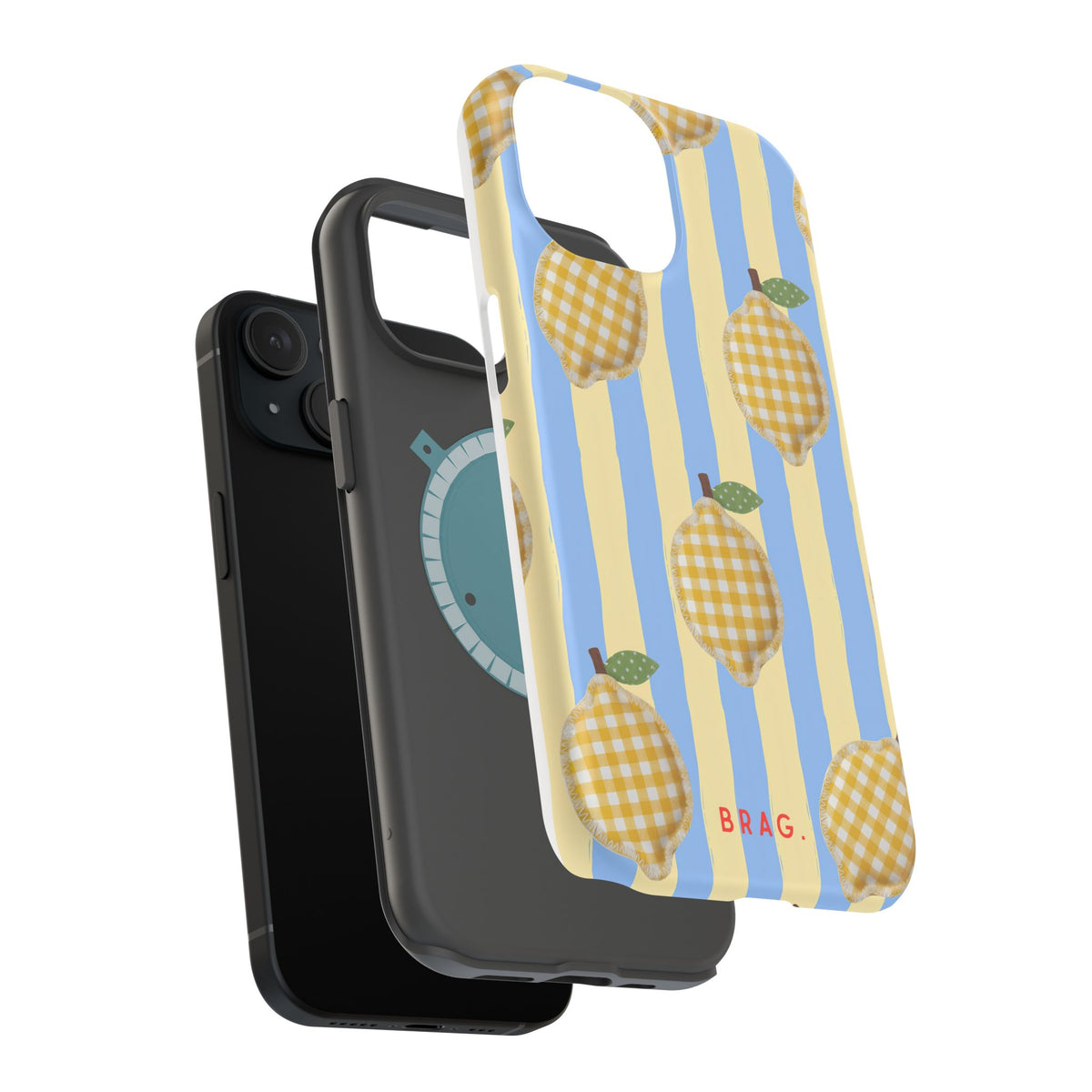 Lemon checks Magnetic Impact-Resistant Phone Case