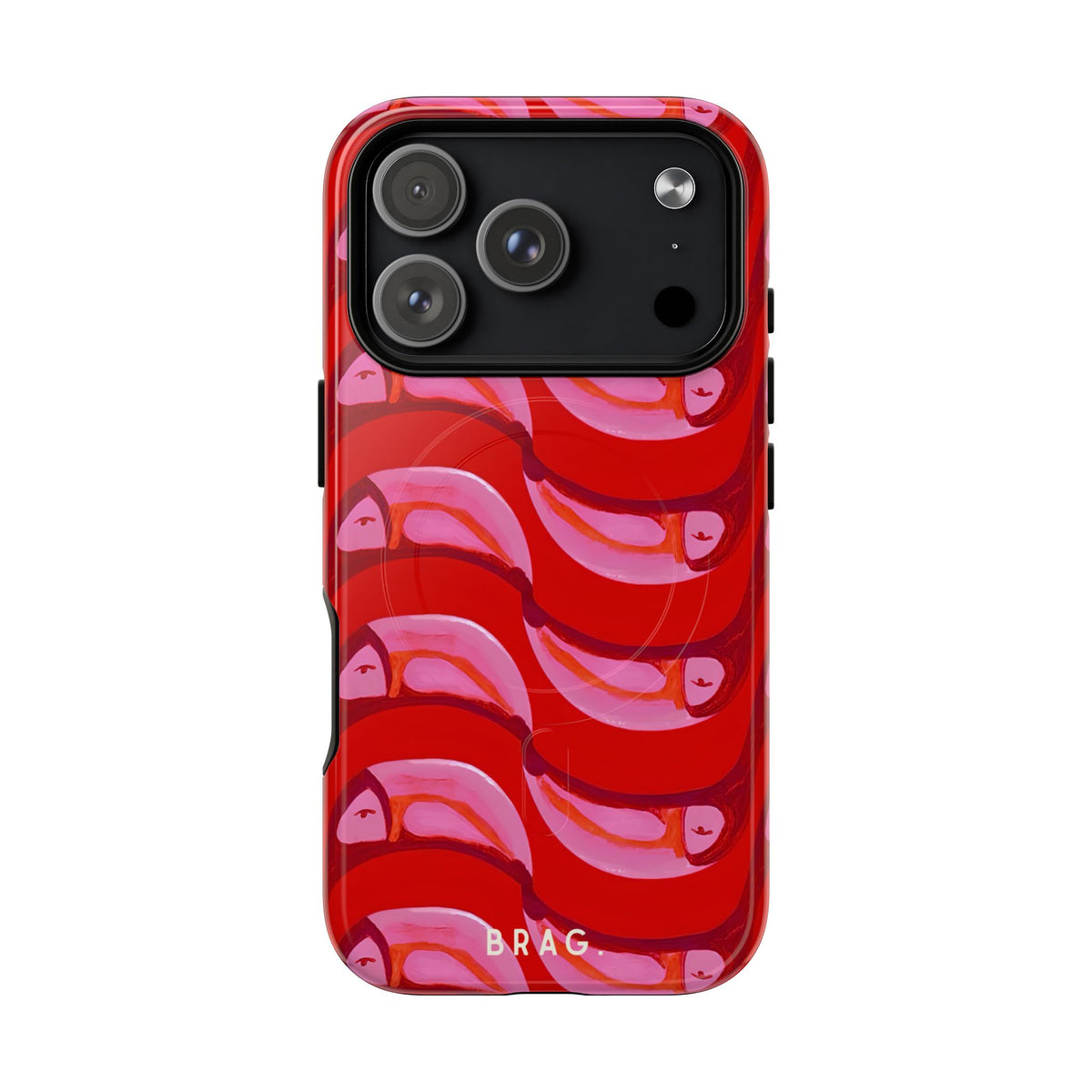 Pink Current MagSafe Tough Phone Case — Magnetic Protective Cover