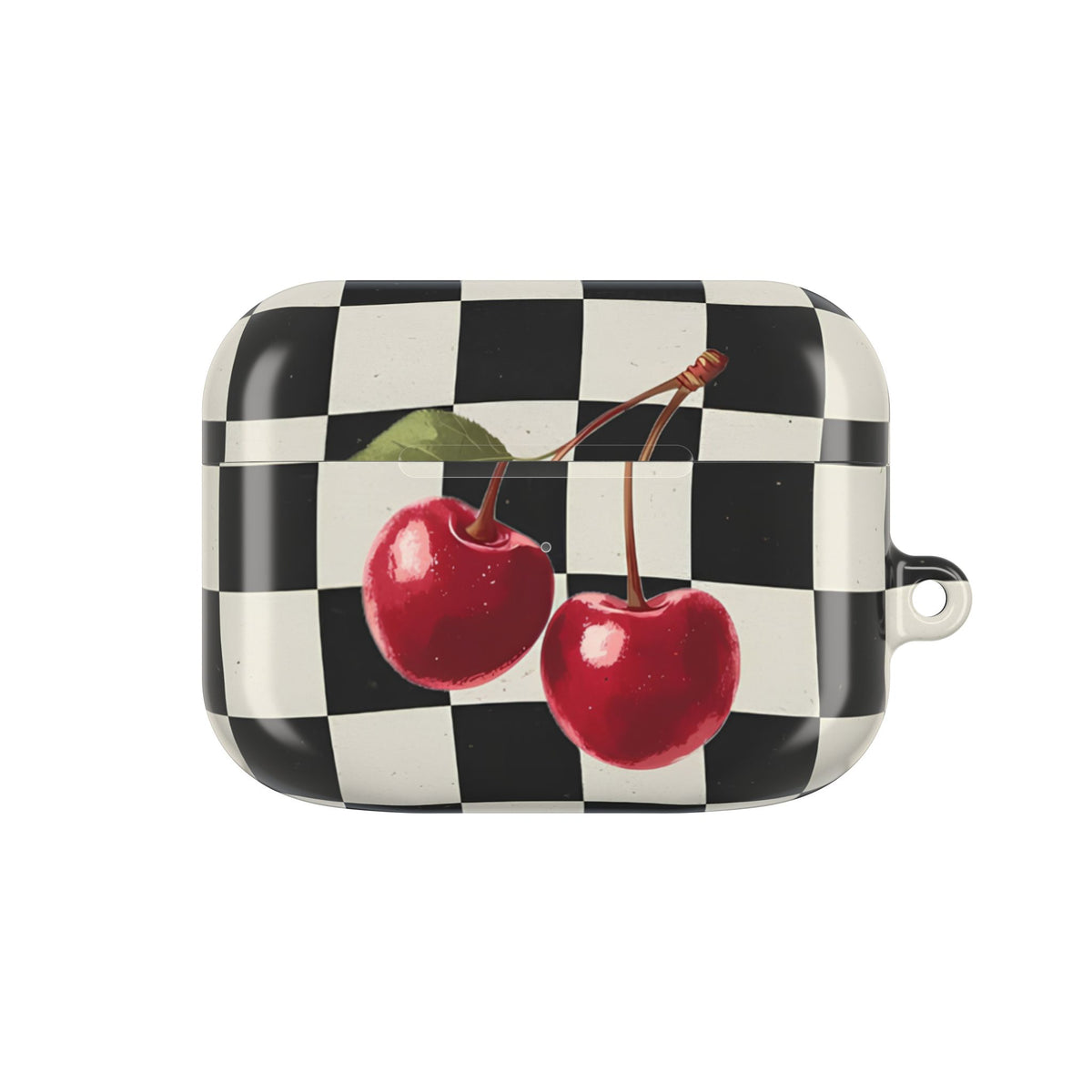 Cherry Check AirPod Case – Slim Protective Charging Case
