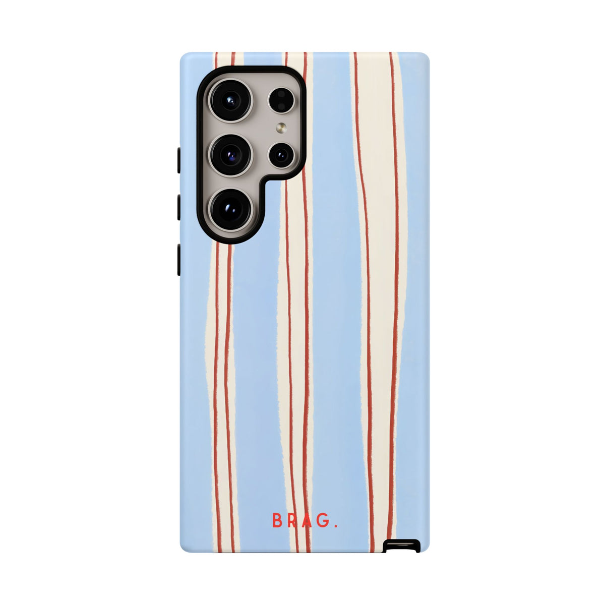 Blue Linen Tough Phone Case – Shockproof Protective iPhone Cover