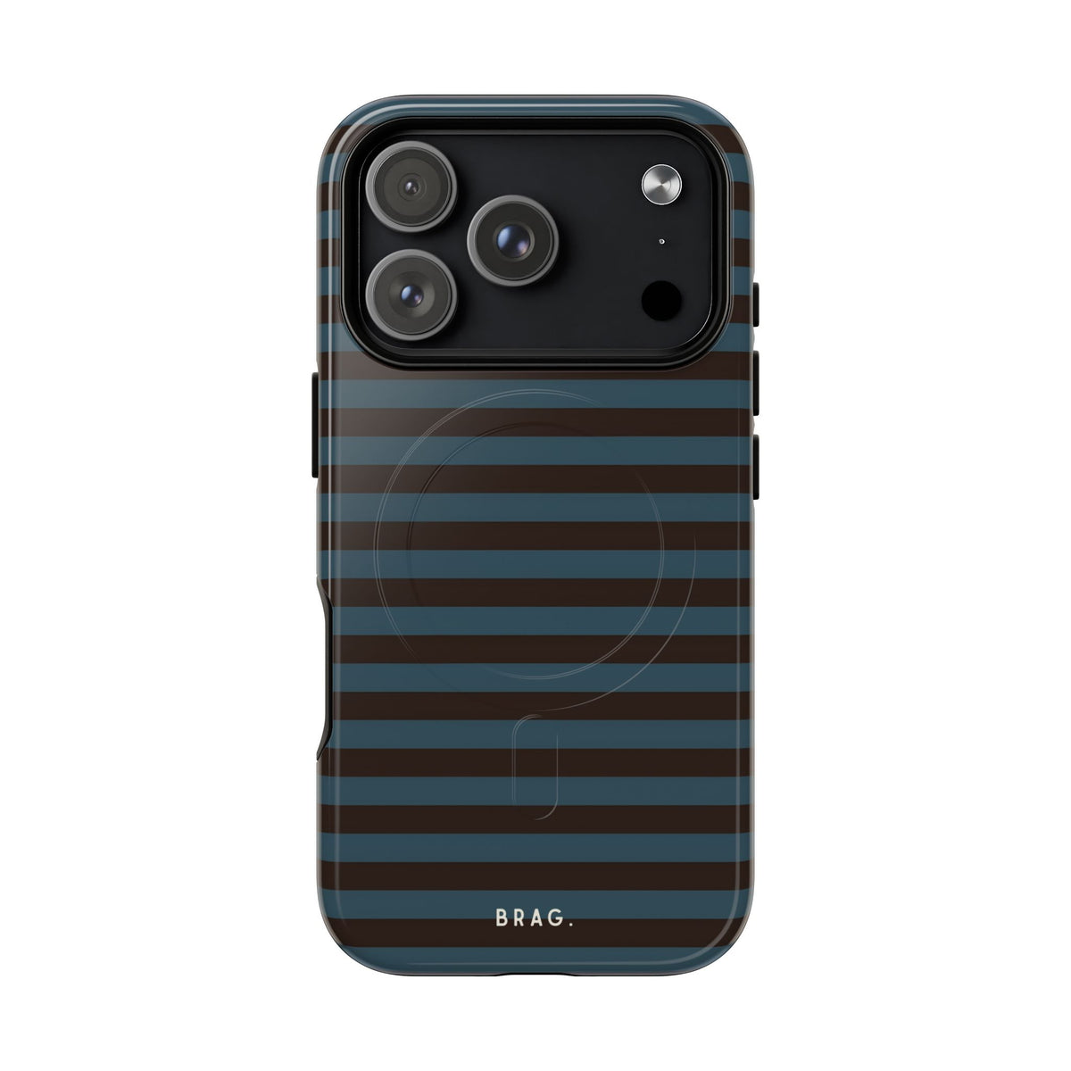 Seaside Stripe MagSafe Tough Phone Case — Magnetic Protective Cover