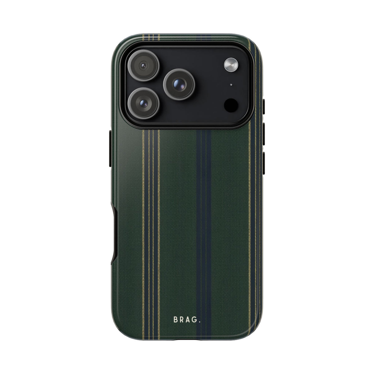 Olive Pinstripe Tough Phone Case – Shockproof Protective iPhone Cover