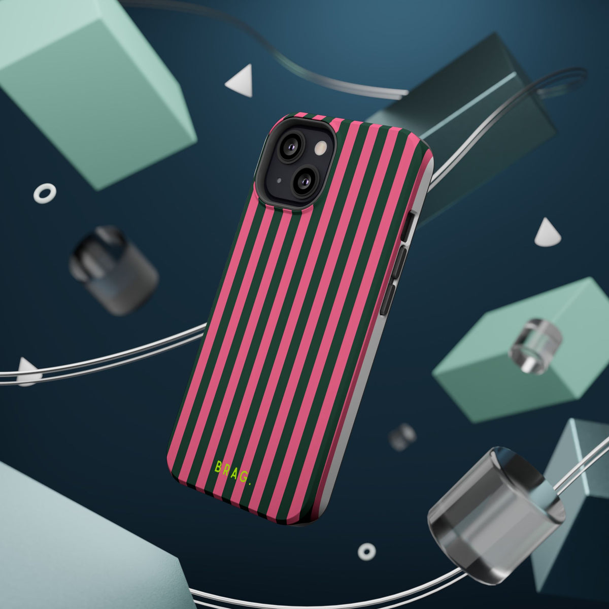 Flamingo Stripe Magnetic Impact-Resistant Phone Case