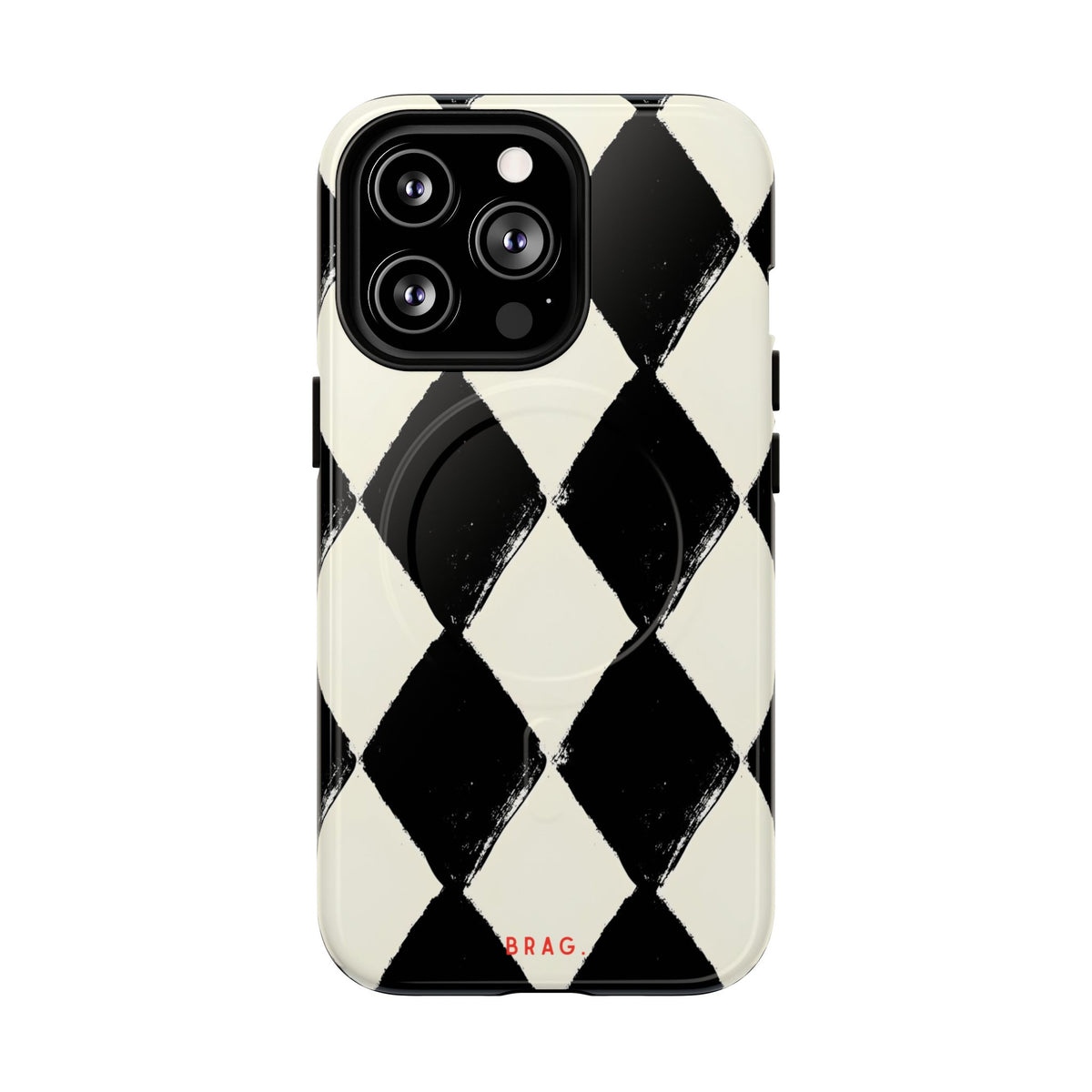 Ivory Harlequin MagSafe Tough Phone Case — Magnetic Protective Cover