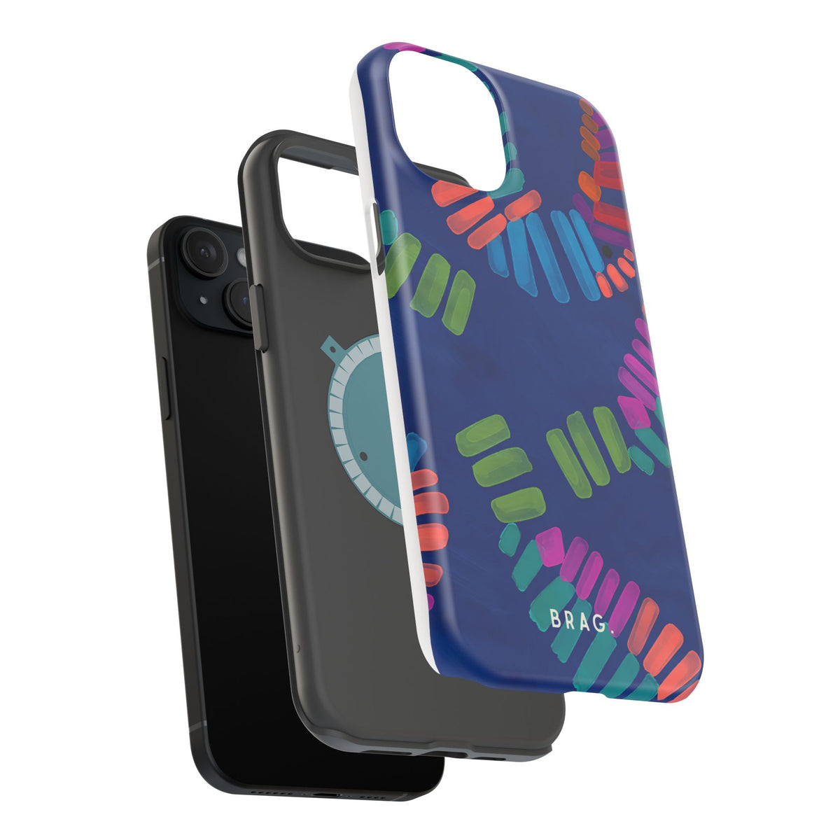 Blue Palm Magnetic Impact-Resistant Phone Case
