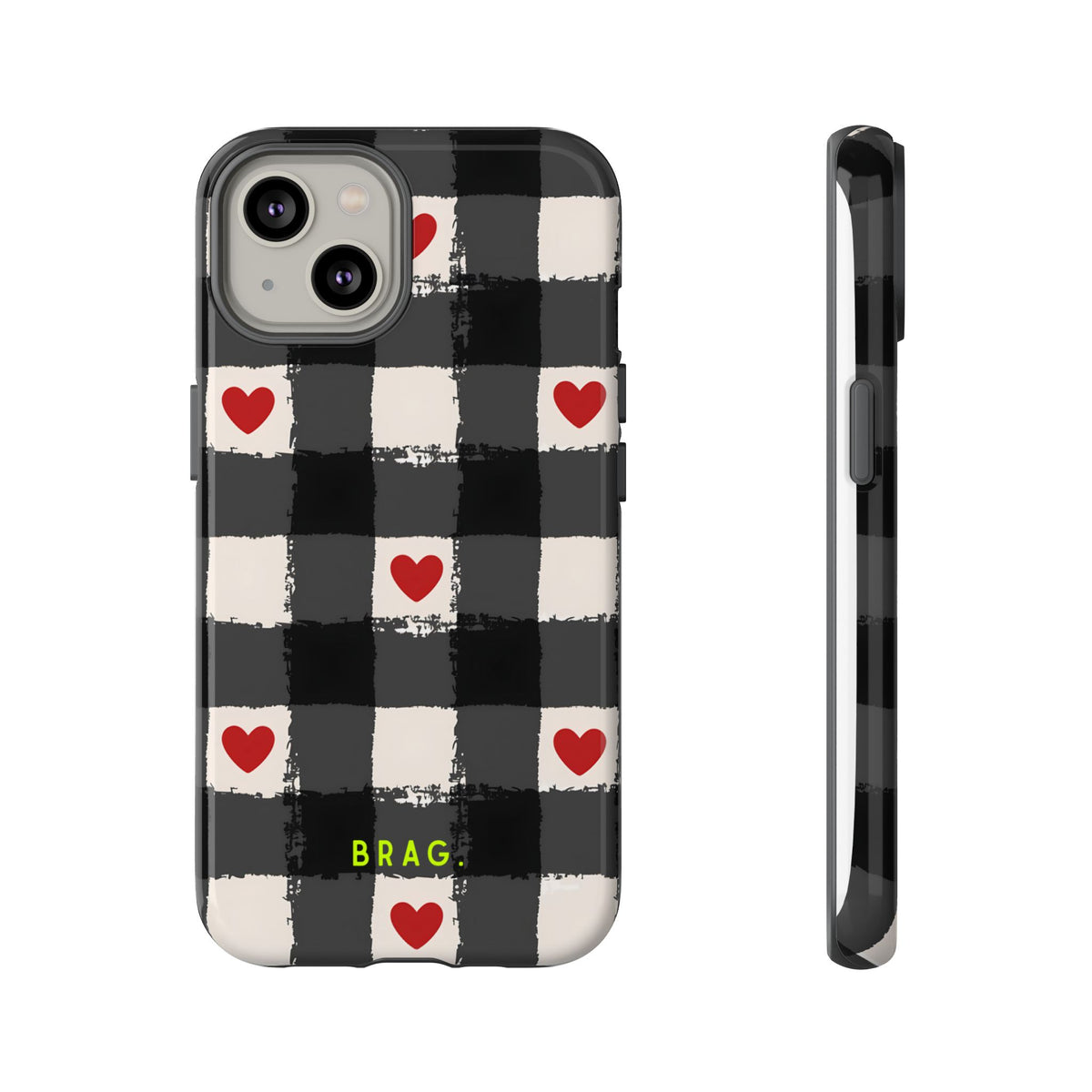 Lucky Heart Tough Phone Case – Shockproof Protective iPhone Cover
