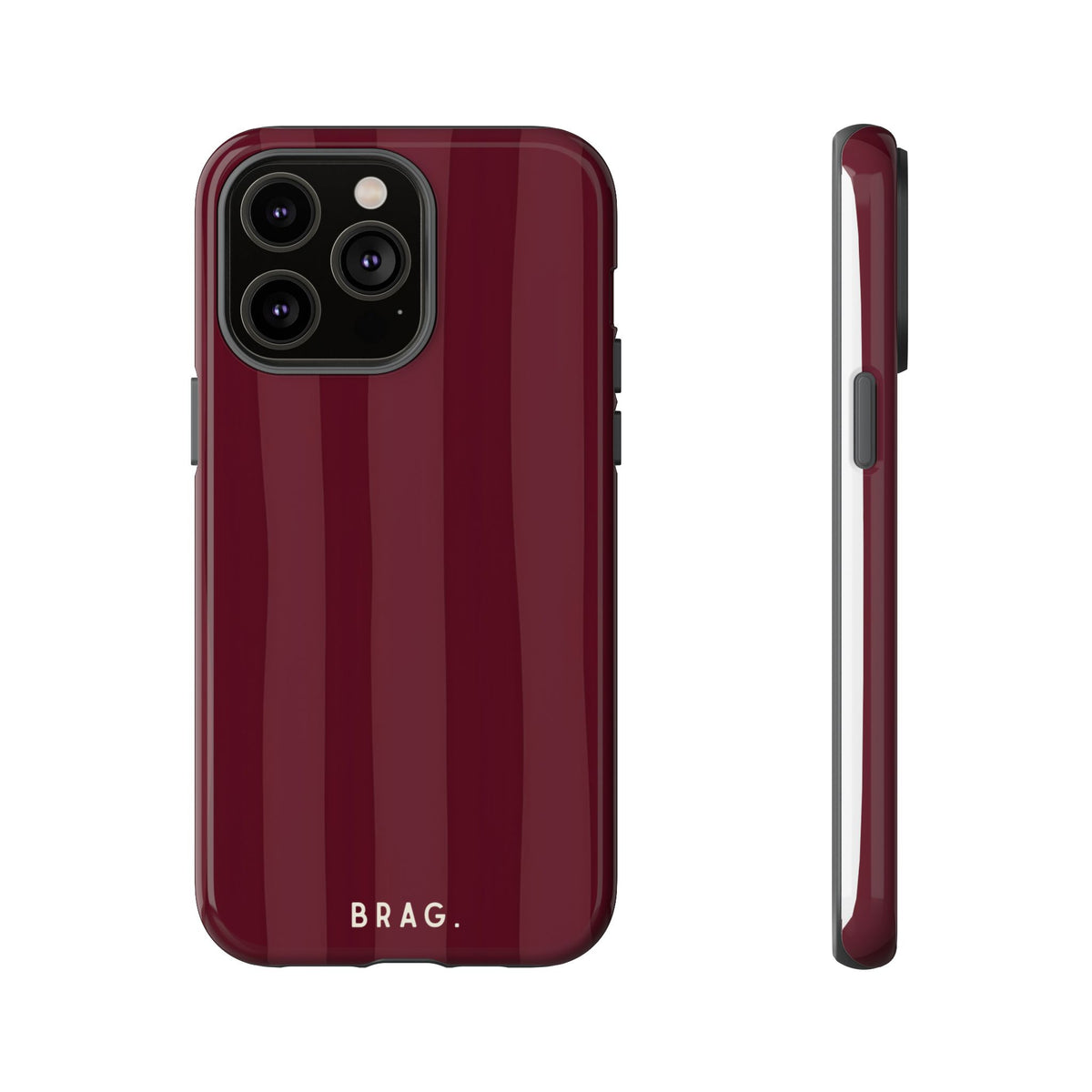 Dark Cherry Tough Phone Case – Shockproof Protective iPhone Cover