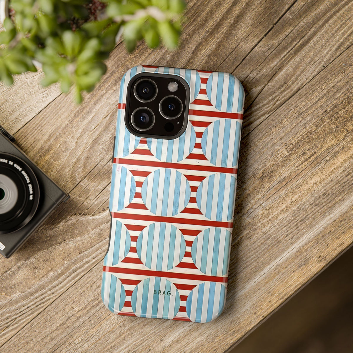 Riviera Stripe Magnetic Impact-Resistant Phone Case