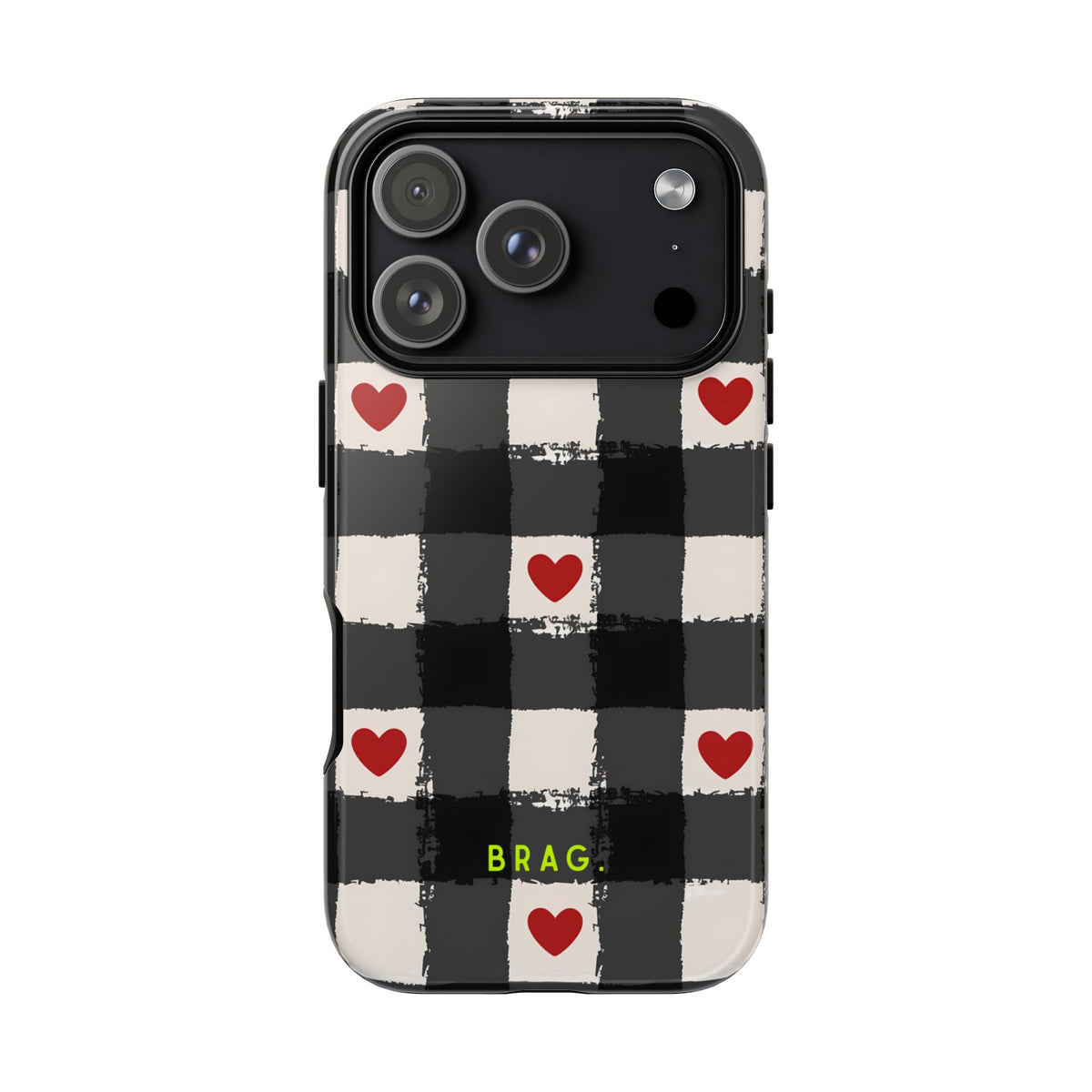 Lucky Heart Tough Phone Case – Shockproof Protective iPhone Cover
