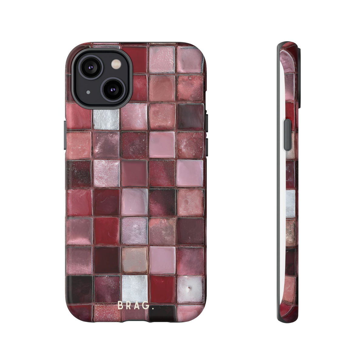 Cherry Tile Tough Phone Case – Shockproof Protective iPhone Cover
