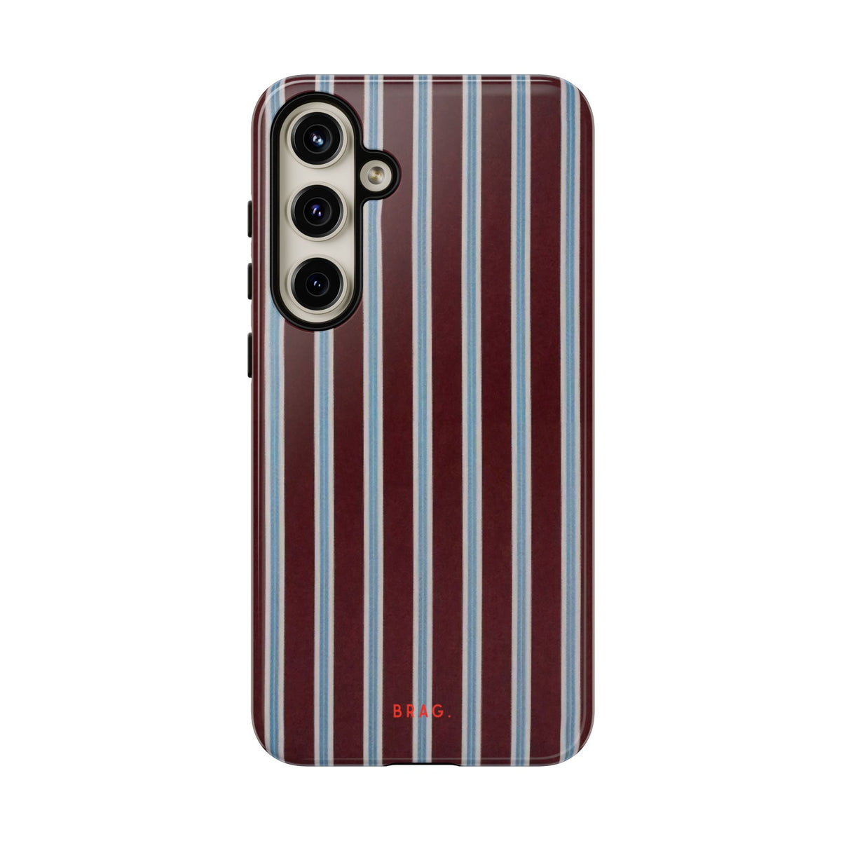 Maroon Lines Tough Phone Case – Shockproof Protective iPhone Cover