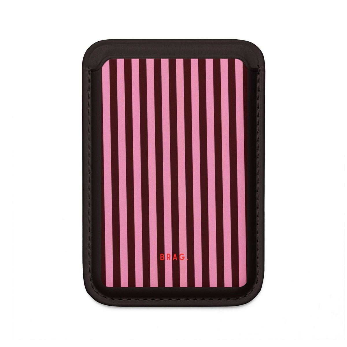 Candy Stripe MagSafe Vegan Wallet — Slim Phone Card Holder