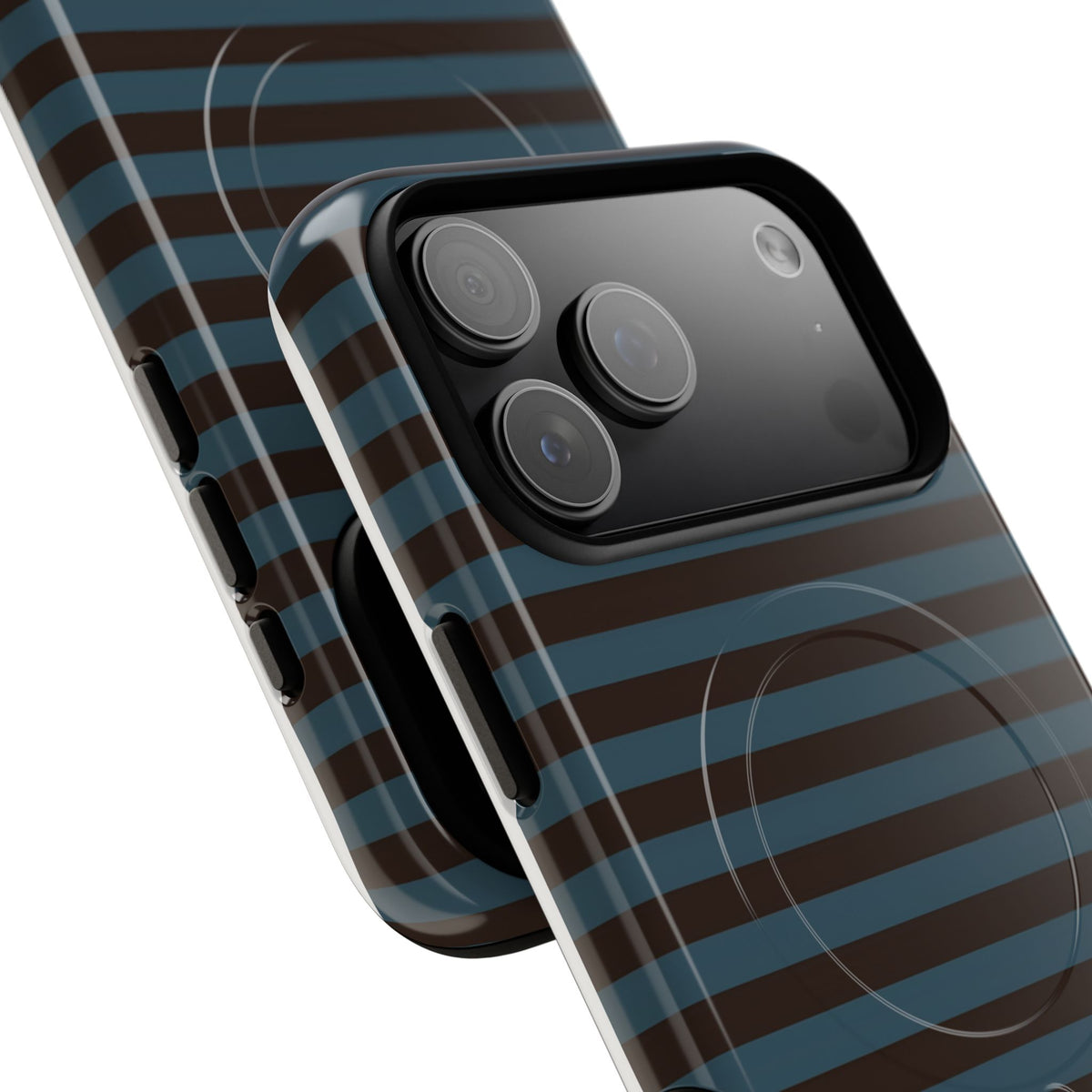 Seaside Stripe MagSafe Tough Phone Case — Magnetic Protective Cover