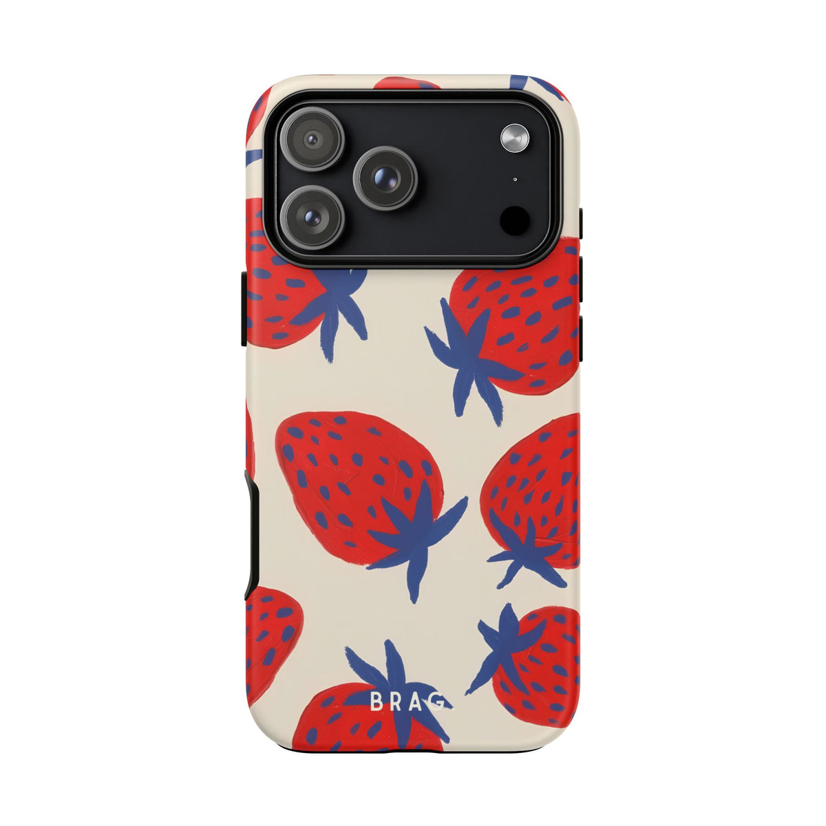 Strawberry Field Tough Phone Case – Shockproof Protective iPhone Cover