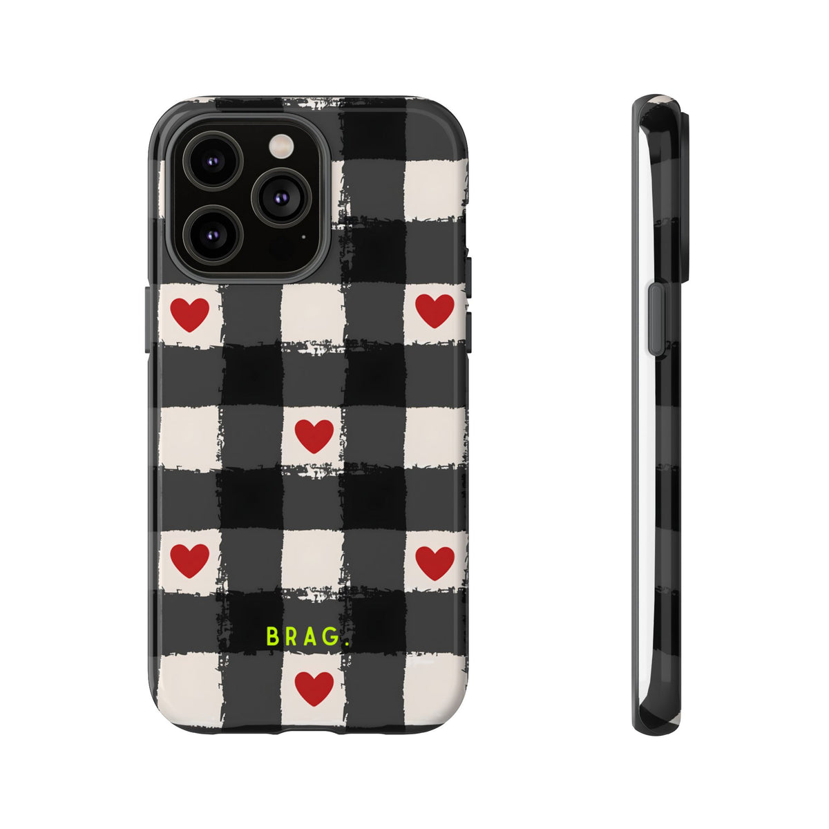 Lucky Heart Tough Phone Case – Shockproof Protective iPhone Cover