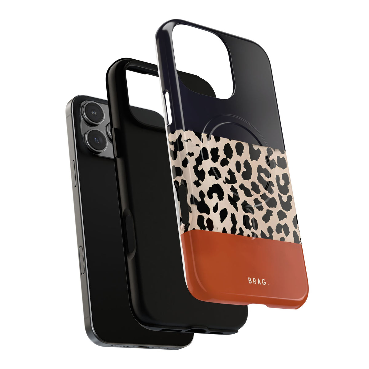 Leopard Block MagSafe Tough Phone Case — Magnetic Protective Cover