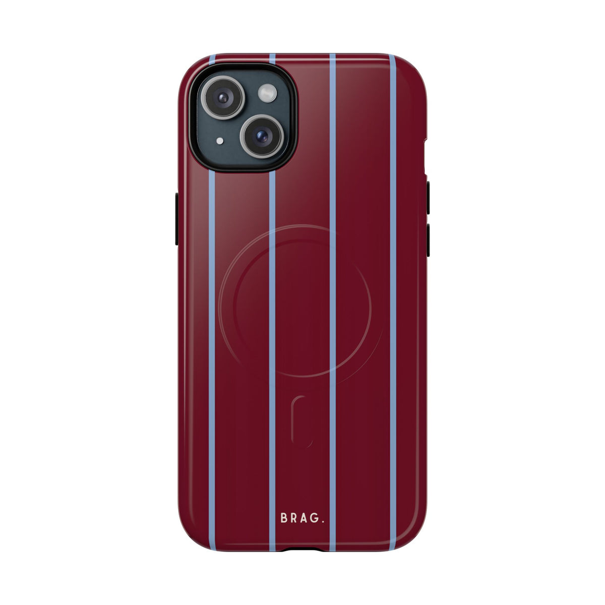 Bordeaux Stripe MagSafe Tough Phone Case — Magnetic Protective Cover