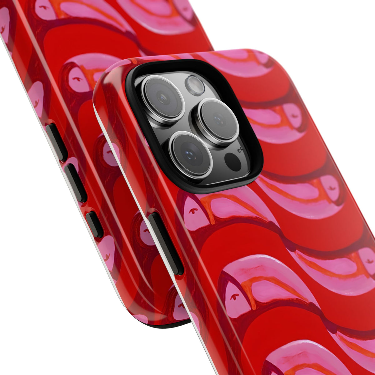 Pink Current Tough Phone Case – Shockproof Protective iPhone Cover